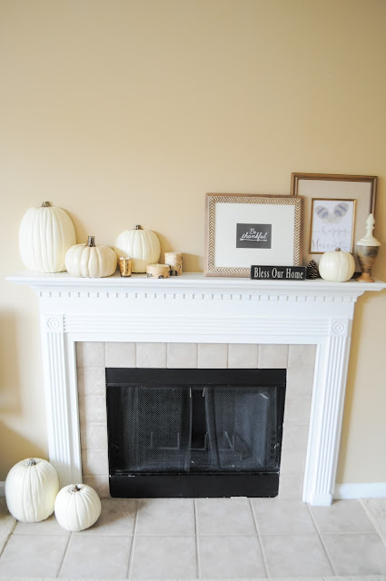 inexpensive fall mantel ideas