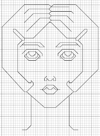 girl portrait free blackwork pattern
