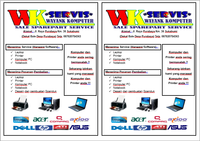 WAYANKNET ( PUSAT INFORMASI ): CONTOH BROSUR WAYANKNET 