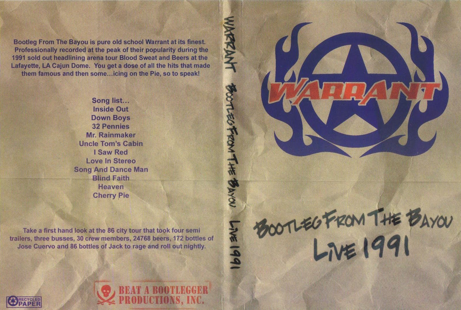 los mejores bootlegs warrant - live in lafayette 10 8 1991 la ...