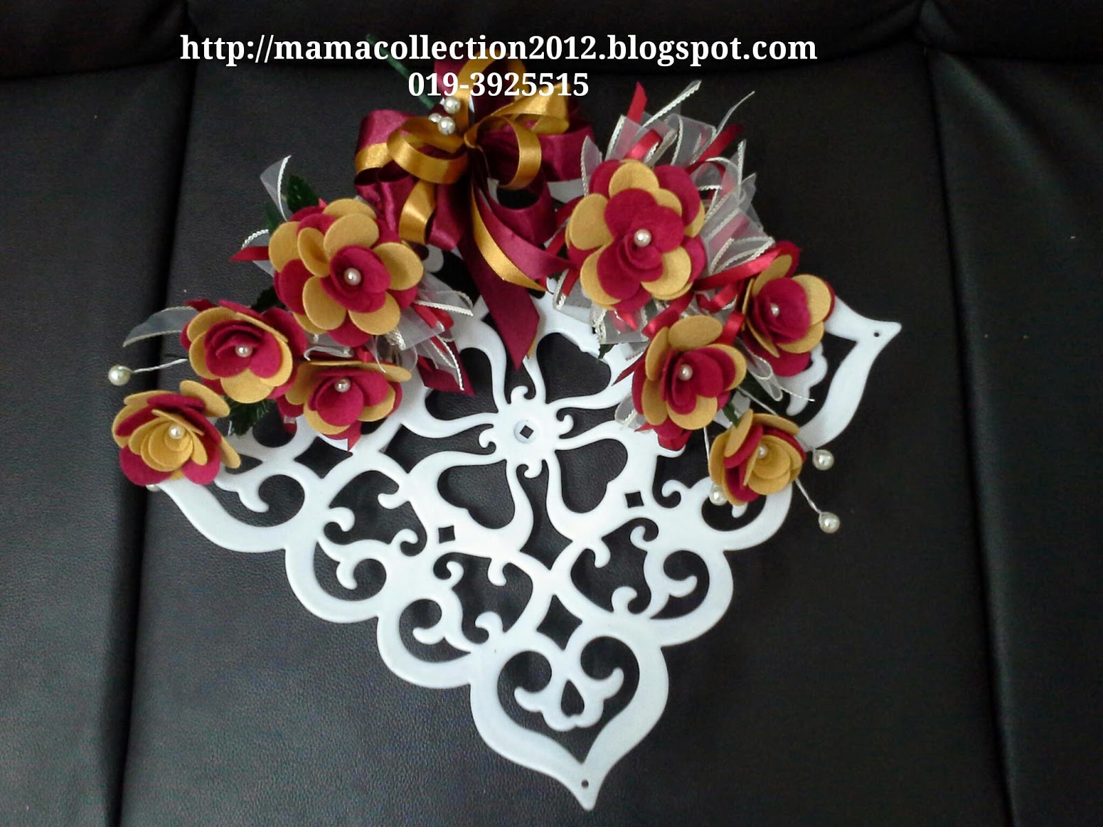 GUBAHAN HANTARAN PINK TURQUOISE ENTERPRISE : BUNGA DULANG FELT