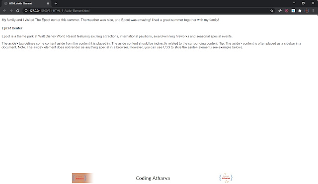 Aside Element in HTML
