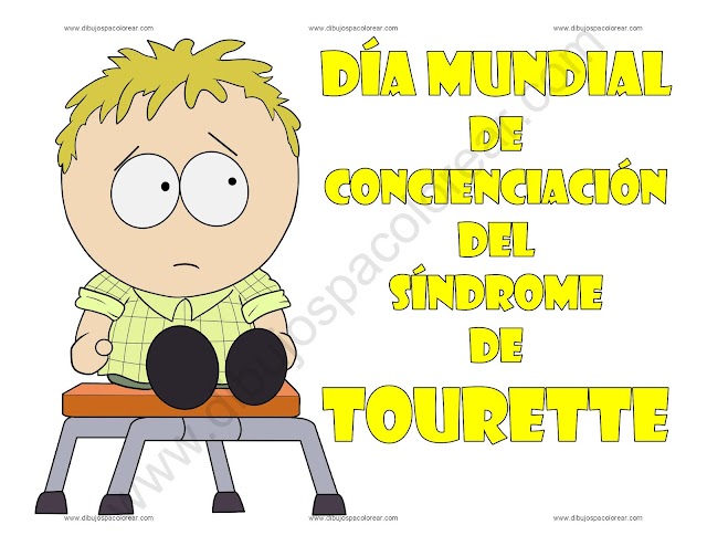 Día Mundial de Concienciación del Síndrome de Tourette dibujo a color y para colorear