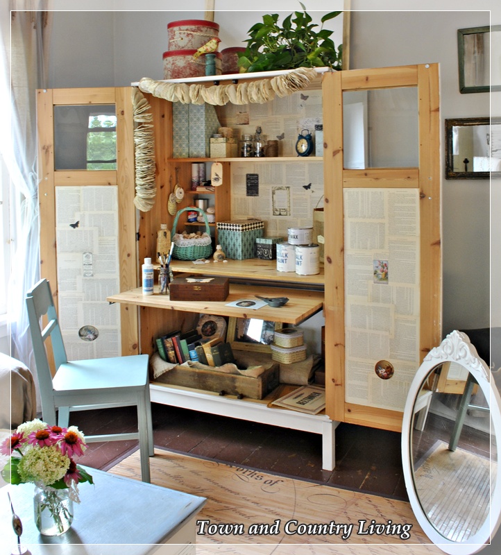 Creating a Crafting Cabinet - Town &amp; Country Living