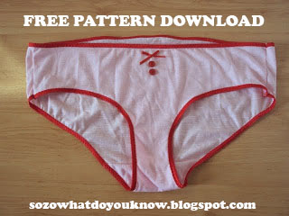 So, Zo': Free Downloadable PDF Pattern: Pants / Undies