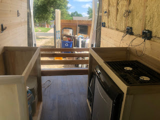 camper van, van conversion, van life, Van project, cabinets, kitchen galley