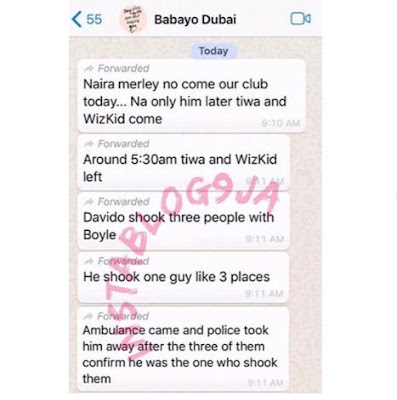 DAVIDO ARRESTED FOR STABBING