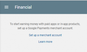 adjust the settings within the Merchant Google Play app store Account