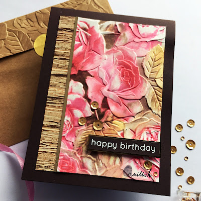 Ink smooshing with Embossing folder, Altenew Garden Rose embossing folder, Altenew planks 3 D embossing folder, Quillish, Altenewchallenge