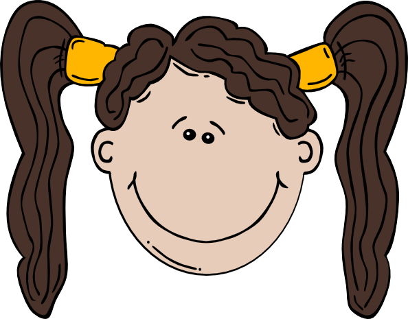 stock photo : Cute little brown hair girl cartoon brown sugar: March 2010