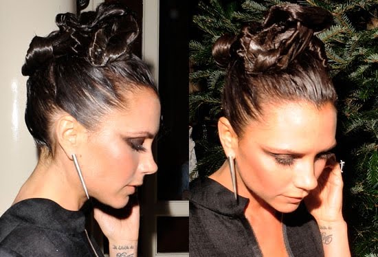 Victoria Beckham Cool Updo Hairstyles. She has a long face, and is able to 