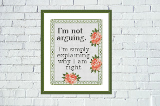 I am not arguing funny cross stitch pattern - JPCrochet