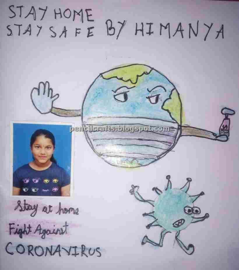 Stay Home Stay Safe Drawings and Sketches