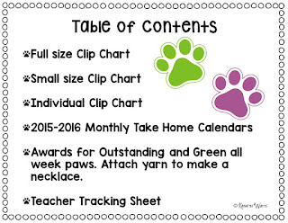 https://www.teacherspayteachers.com/Product/Paw-Clip-Chart-Mega-Pack-512844