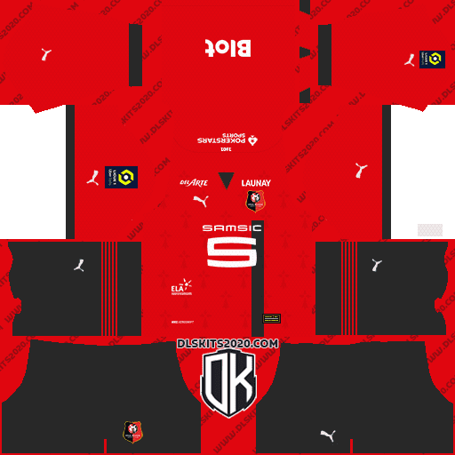 Stade Rennais FC 2022-2023 Kits Released Puma For Dream League Soccer 2019 (Home)