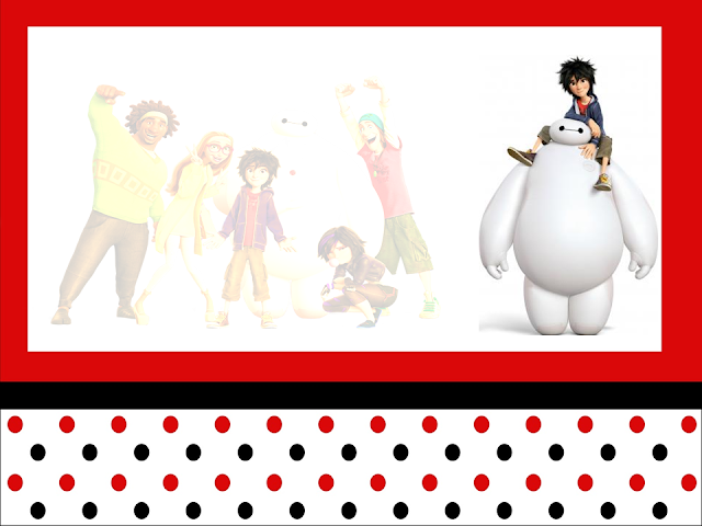 Big Hero 6: Free Printable Invitations, Labels or Cards.