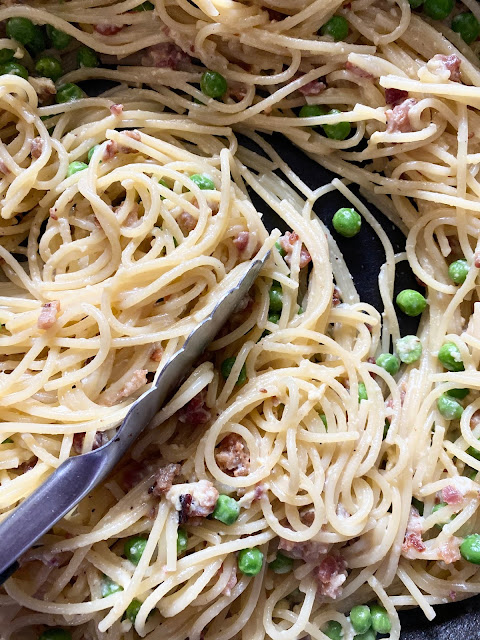 classic skillet pasta carbonara #sweetsavoryeats