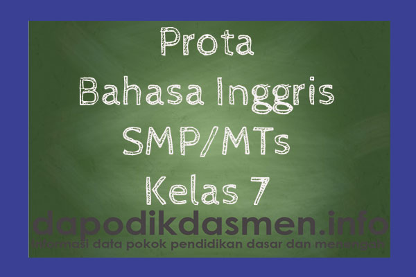 Prota Bahasa Inggris Kelas 7 Semester 1 dan 2