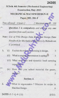 mechanical-machine-design-2-may-2013-btech-6th-semester-question-paper