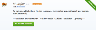 Multifox {untuk browser Mozilla Firefox)