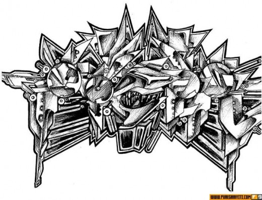 graffiti art letters. Graffiti art alphabet was