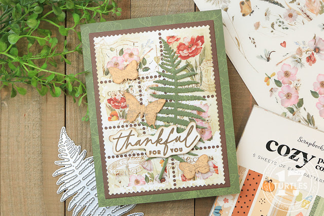 Thankful For You Card by Juliana Michaels featuring Scrapbook.com Wild Blooms Rub Ons