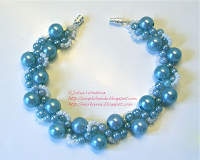 Bracelet in marine blue colors