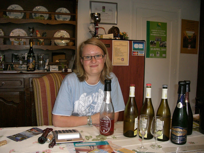 Pauline was my wine host at one of the vineyards. There she is with the rose named for her