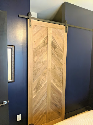 Finished Sliding Walnut Barn Door