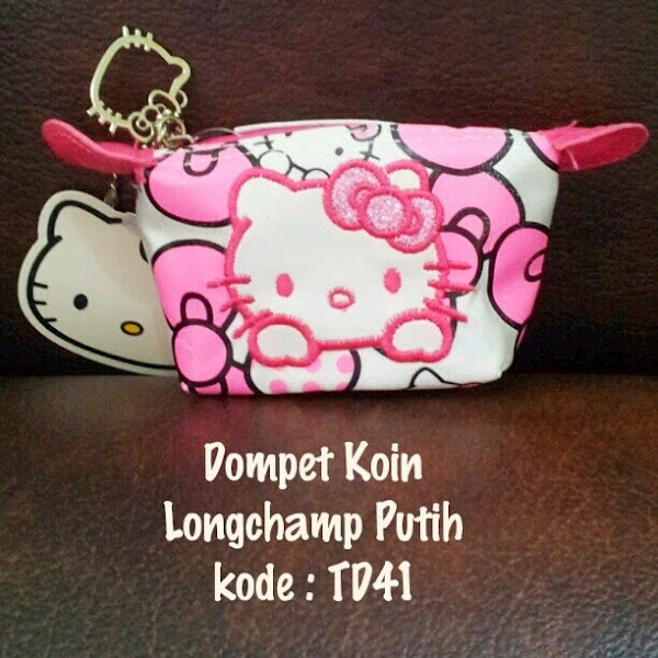 Dompet Koin Hello Kitty Murah  Grosir Ecer Longchamp Putih