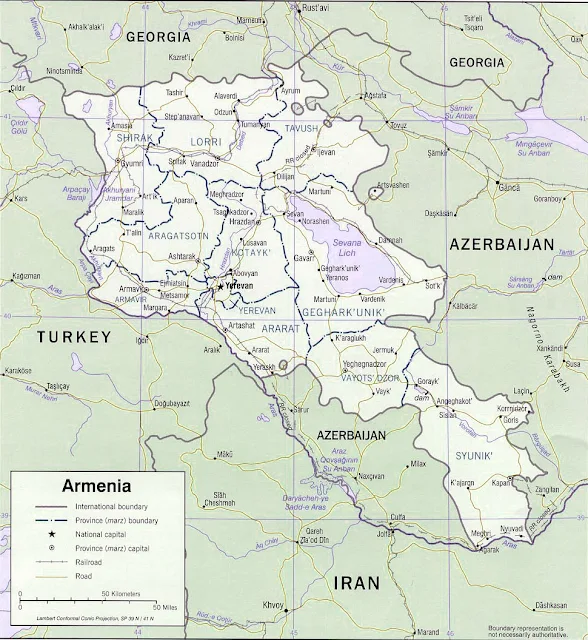 image: Armenia political map