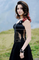 Tamanna, sexy, in, black, dress