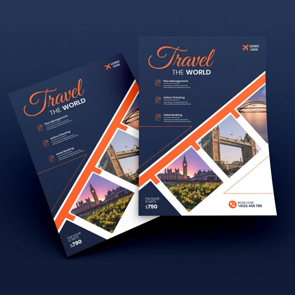 Facebook Flyer Poster template For Travel Agency