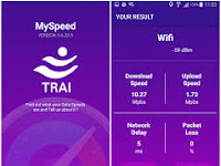 TRAI Myspeed App to test your download speed. 