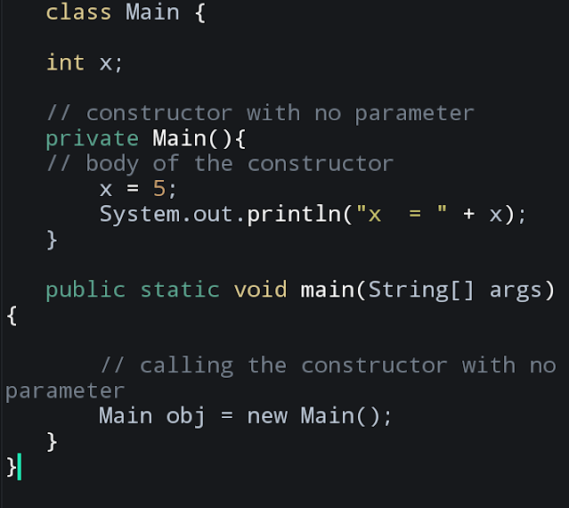 Java constructors example 2