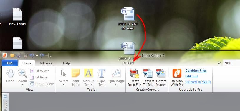 creating a hindi pdf file using nitro pdf