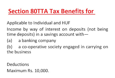 Section 80TTA Tax Benefits for NRI save 10000 INR