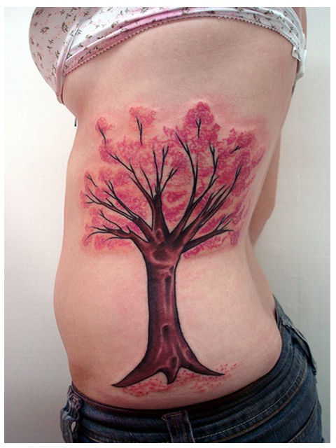 cherry blossom tree tattoos for women. cherry blossom tree tattoos