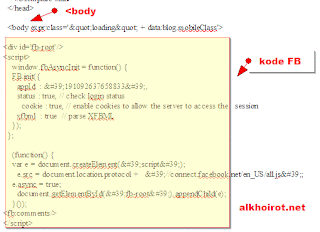 kode fb di body template