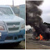 Bullion van loaded with money catches fire in Lagos