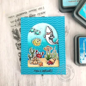 Sunny Studio Stamps: Best Fishes Sea You Soon Stitched Arch Dies Woodland Border Dies Summer Themed Card by Tammy Stark