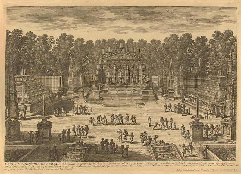 View of the Park with Fountains by Gabriel Perelle - Architecture, Landscape Art Prints from Hermitage Museum