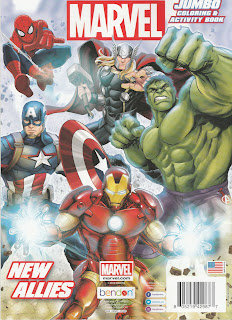 Back Cover of Marvel Jumbo Coloring & Activity Book: New Allies