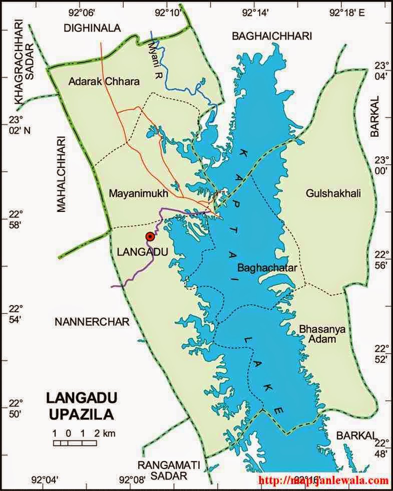 langadu upazila map of bangladesh