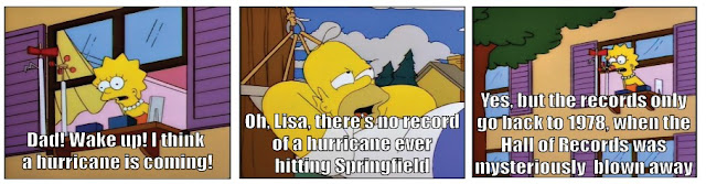 Homer talking about hurricanes