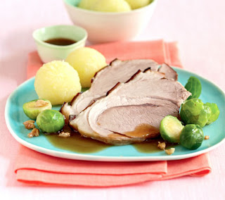 roast pork in beer with potato dumplings recipe