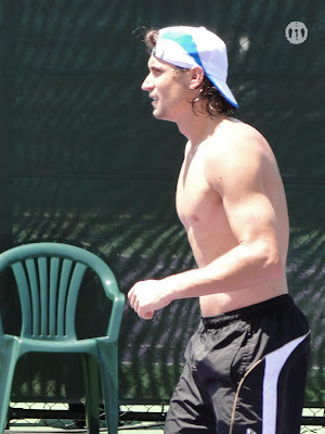 David Ferrer Shirtless at Miami Open 2010