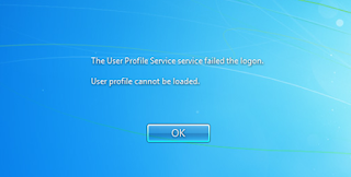 Mengatasi Masalah Tidak Bisa Login "User Profile Cannot Be Loaded" pada Windows 7