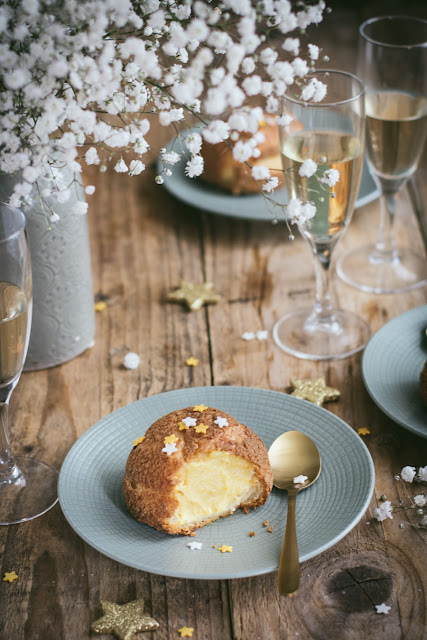 Recette des choux craquelin, crémeux mangue géranium rosat