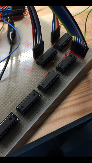 board with MCP23S08 port extension on Raspberry SPI 